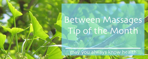Massage Tip of the Month - your health is my goal
